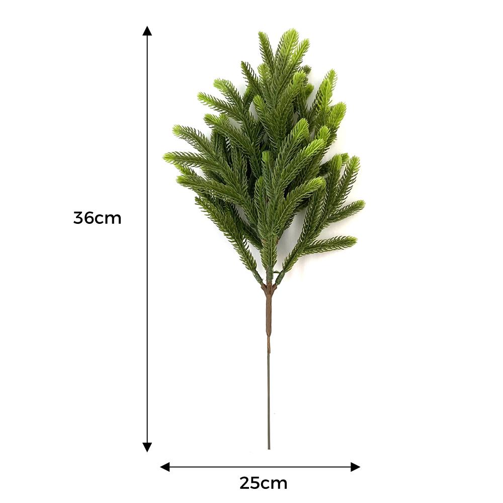 Artificial Pine Needle Branch 36/40/50cm Christmas Tree Filler Cypress Leaves Sprig DIY Home Decor Wedding Party Background Wall