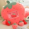 Bag Of Fruit Toy Stuffed Soft Snack Pillow Plush Strawberry Banana Avocado Carrot  Kids Toys Birthday Gift For Girl