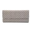 Inden CHEVRON Long Wallet with Traditional Koshu Original Brand Zipper, Craft, Inden, Deerskin, Lacquer, (No. 7606)