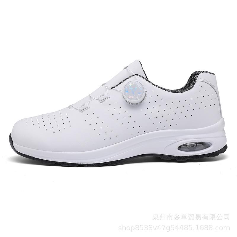 

New side rotating buckle air cushion low-top sports shoes lightweight shock absorption comfortable casual shoes 45 білий