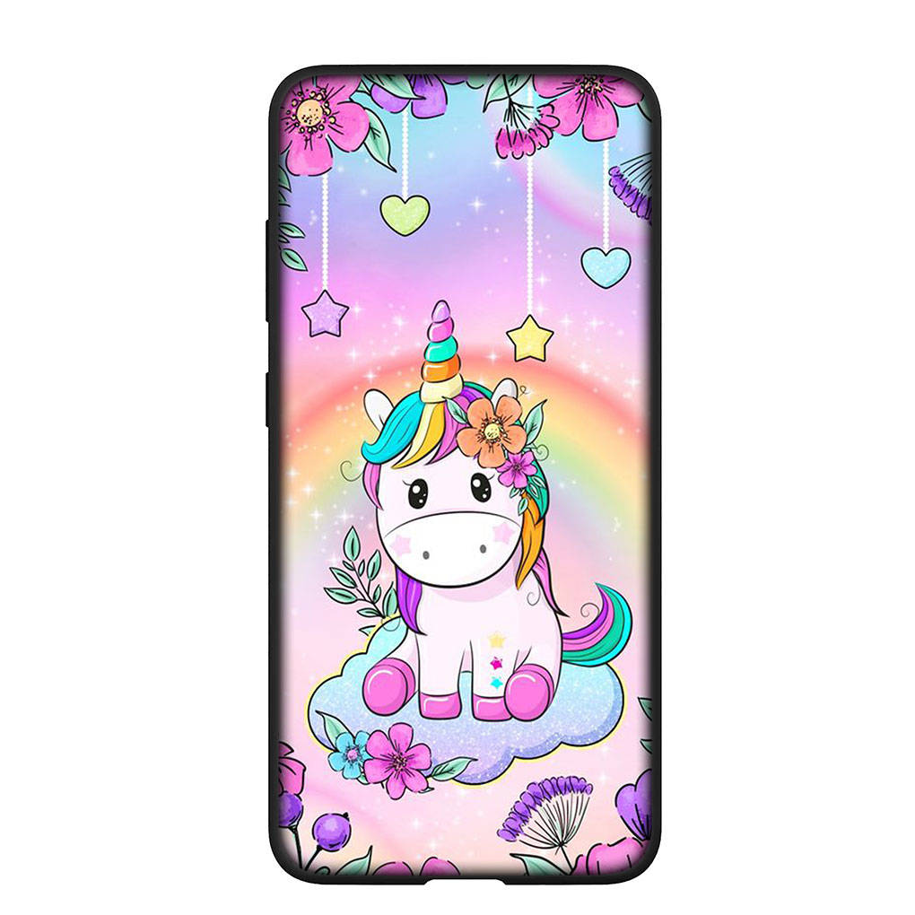 Phone Case for Samsung Galaxy S25 S24 S23 iPhone 16 15 Xiaomi Redmi Note 14 13 12 16E X 11 Pro Max OPPO Moto G85 G54 Huawei Pink Unicorn Horse Cover