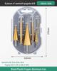 Green Forest Sawtooth Pagoda Drill Bit Set for Wood & Metal