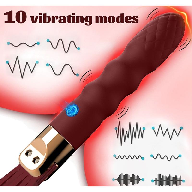 2 in 1 Vibrator Anal Butt Plug G Spot Massager Clitoris Stimulator BDSM Vibrating Whips Sex Toys for Couple Role Play Adult Game