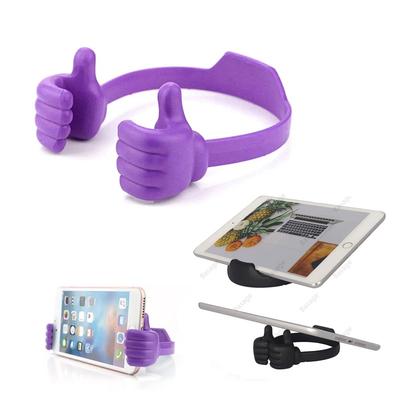 Thumbs-up Phone Stand: Adjustable Plastic Holder, Portable Desktop Stand for iPhone, Xiaomi & Samsung