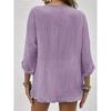 Neuer Damen Chiffon Cardigan V-Ausschnitt Knopf Langarm Leicht Casual Oberteile