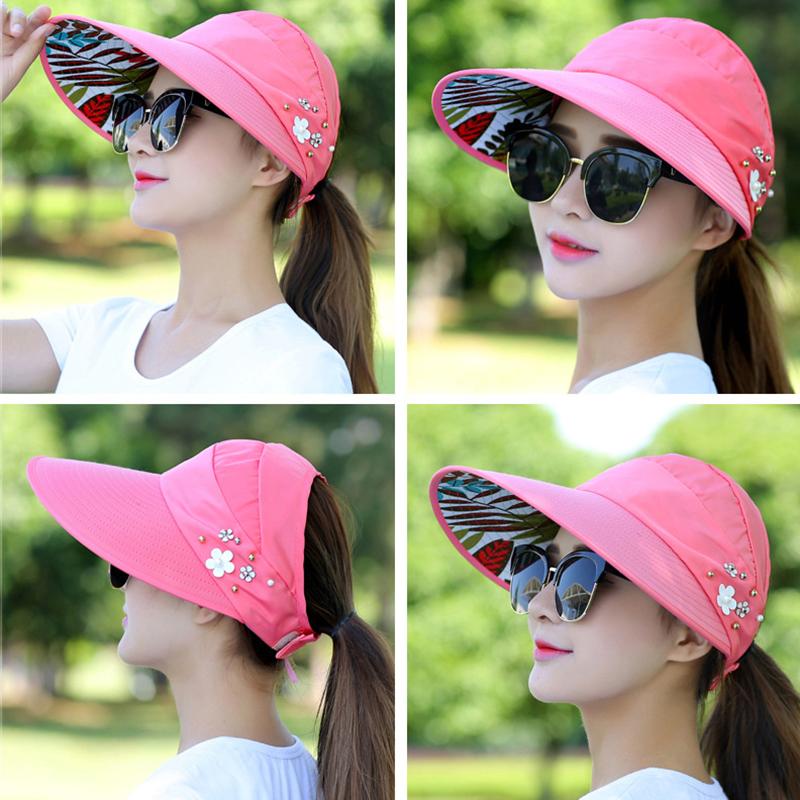 Golf-Sonnenkappe, Sommerhut für draußen, Freizeithut für Damen, LSF 50+, UV-Schutz, breite Krempe, Strand-Sonnenblende, verstellbarer Hut, lässige Baseballkappe