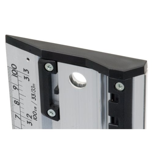 Shinwa Sokutei Aluminum Cutter Ruler, Cut Master PROTECT, 2m, Dual Graduations, 65068