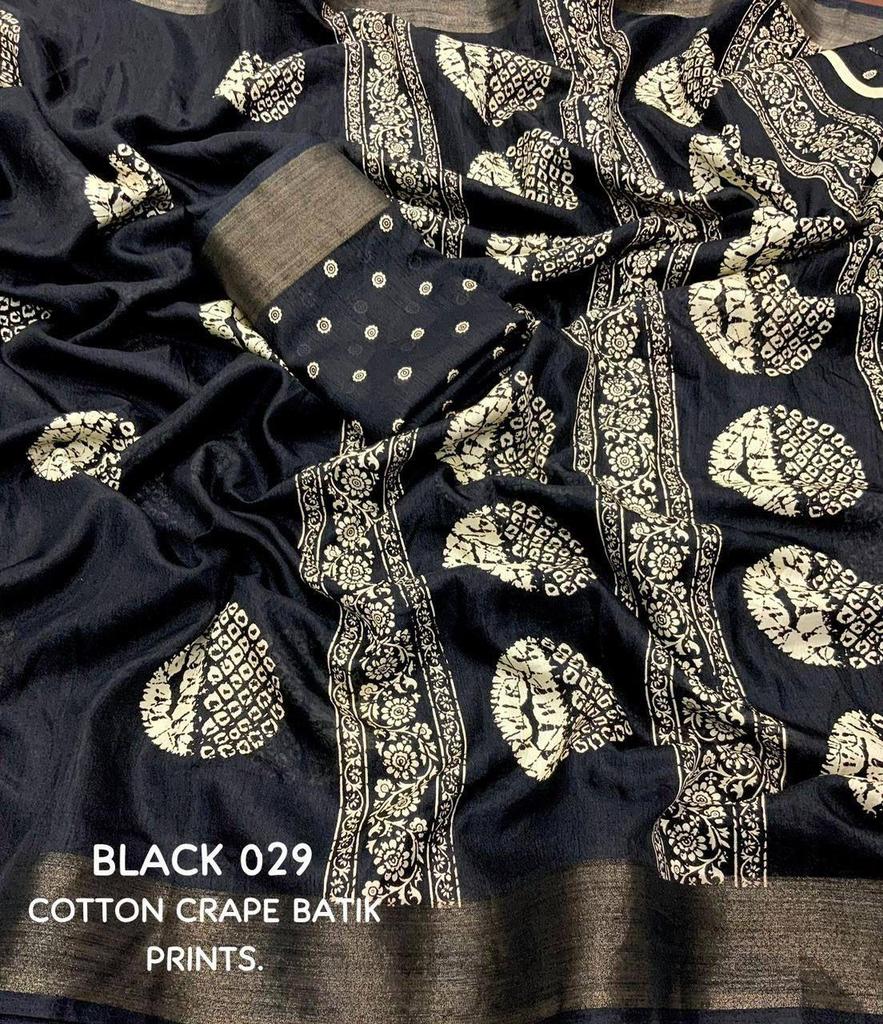 Indian Women Saree Designer Party Wear Sari Pakistani Bollywood Cotton Crepe Saree