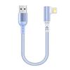 Factory Short USB Type-C Cable 5A Fast Charging 90 Degree Elbow Braided Portable Data Cable for iPhone