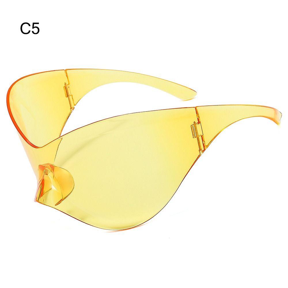 Fashion Sports Sun Glasses Oversized Punk Futuristic Sunglasses Shades for Men Women Y2K Sunglasses Wrap Around