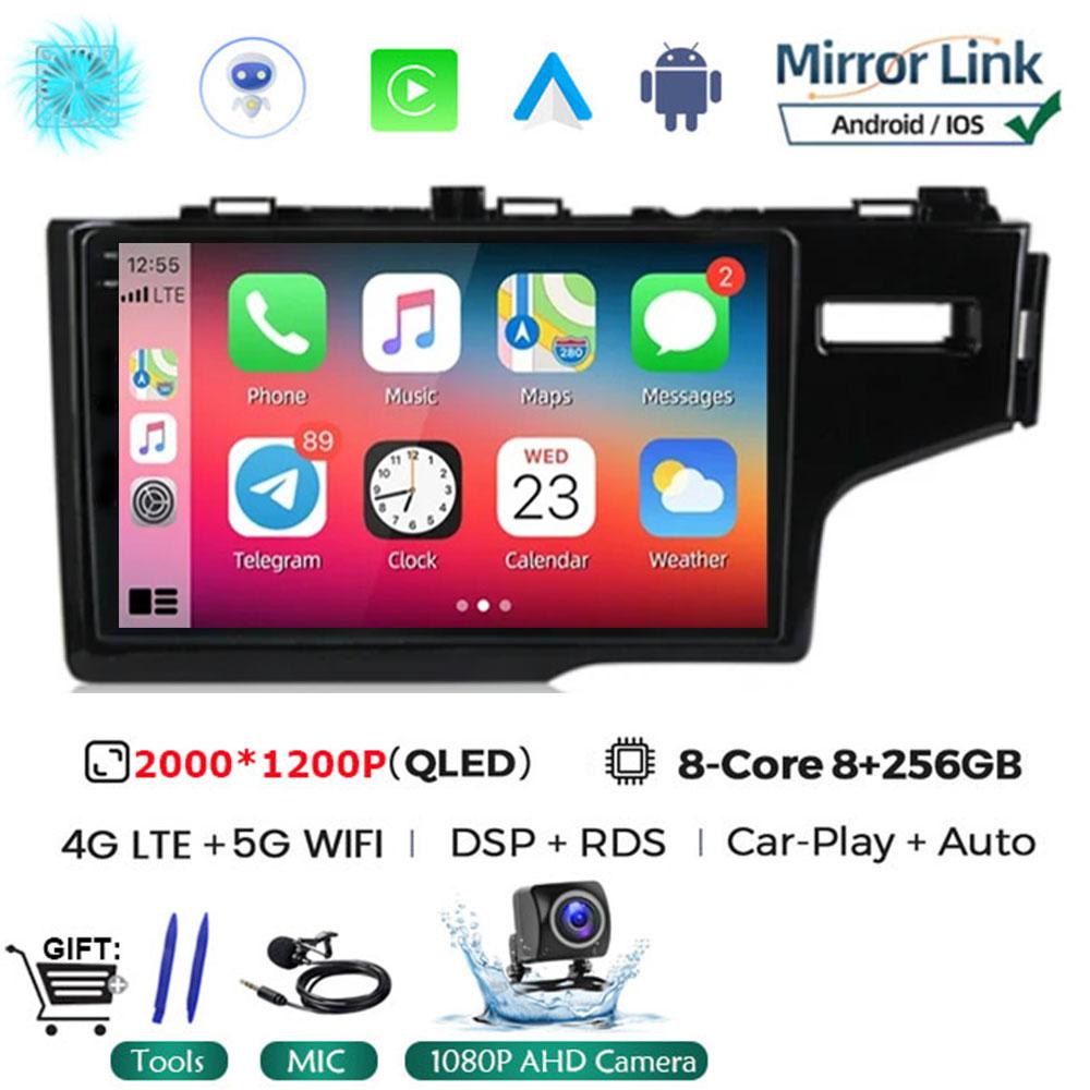 9'' Android 14 Car Radio for Honda Fit Jazz 2013 2014 2016 2018 GPS Navigation Stereo Multimedia Video Player Screen Head Unit