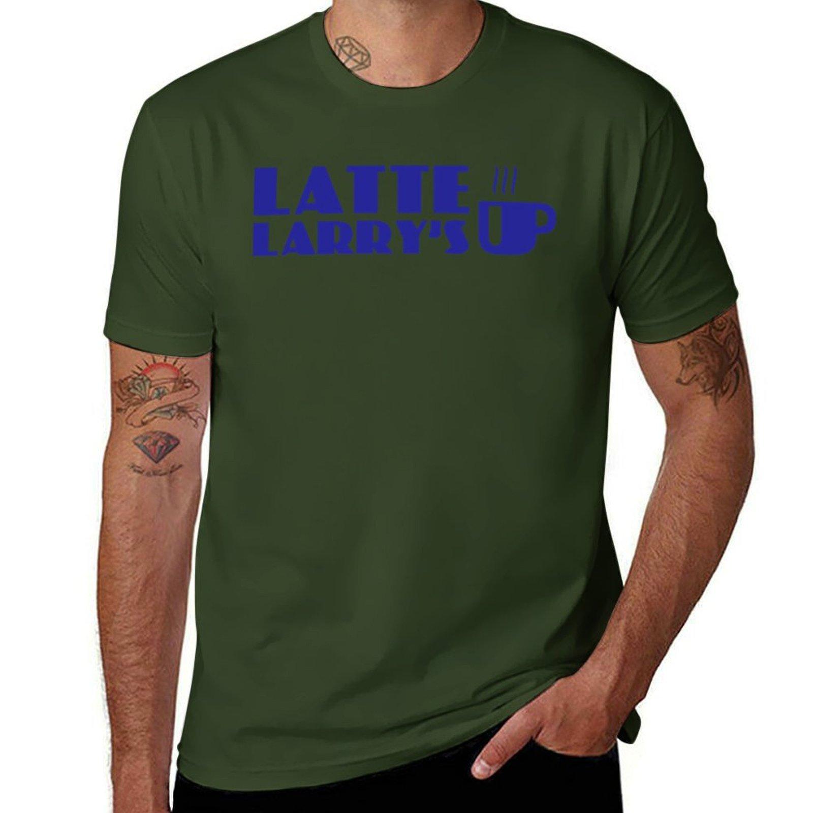 

Latte Larrys Curb Your Enthusiasm Tshirt blacks kawaii clothes mens tall t shirts 4XL