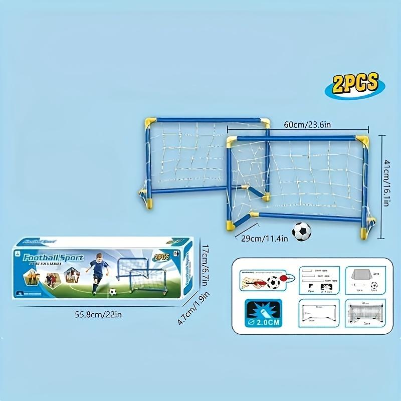 Outdoor und Indoor Kunststoff Fußballtor Set Tragbar Zerlegbar DIY Sport Fußball Rahmen, Familiäres Fußballspiel