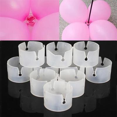 50PCS White Balloon Arch Stand Connectors Clip Ring Buckle Wedding Birthday Decor Balloon Fix Clips MIT