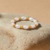 18k Gold Plated Pearl Bead Handmade Ring - Versatile, Fashionable Jewelry