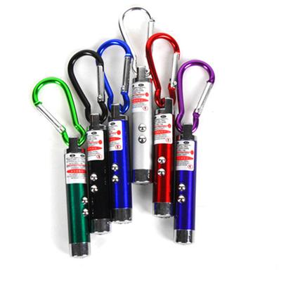 3 In 1 Multi-function Mini Laser LED Flashlight Keychain Carabiner Money Inspection Lamp