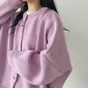 Long Sleeve Loose Knit Cardigan - Women's Versatile Retro Sweater, Round Neck, Lazy Style for Spring & Autumn
