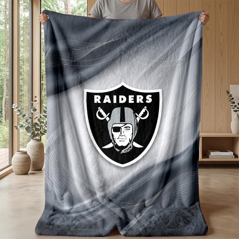 Coperta in Flanella Pile Las Vegas Raiders Coperta Calda e Accogliente per Divano Letto Viaggio Uso Stagionale