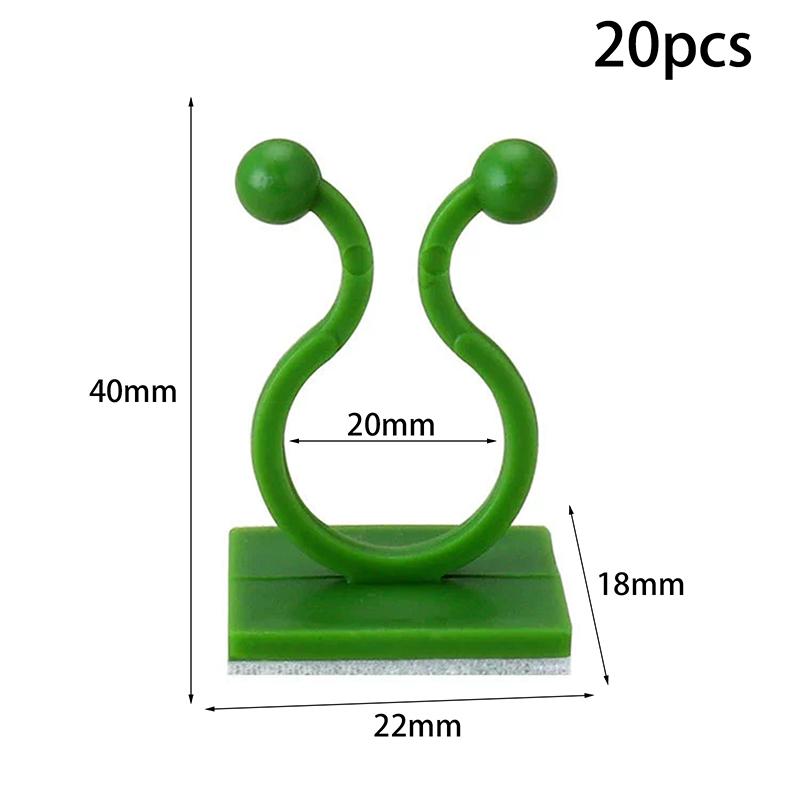 

20 шт. Домашний сад Растение Вьющееся Настенное Крепление Зажимы Ротанг Лоза Фиксатор Самоклеящийся Растение Вьющееся Настенное Фиксированное Пряжка Крючок зелёный