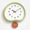 2026 Modern Silent Large Wall Clock with Creamy Style Swinging Pendulum Fresh Minimalist Design Clock Living Room Home Decor