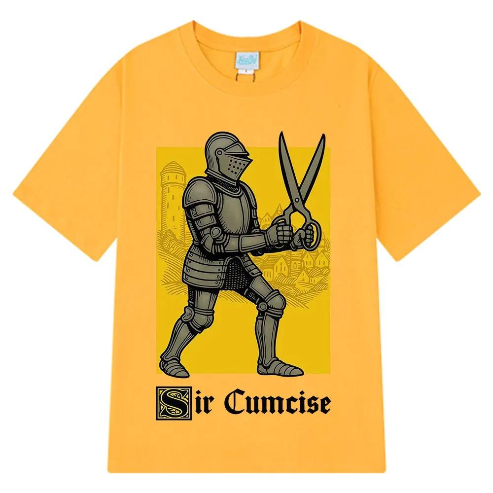 Sir Cumcise Funny Knight T Shirt Men Women Hip-hop T-shirts Summer Cotton Harajuku Casual Short Unisex Sweatshirt Women Hoodies