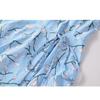 Womens V Neck Holiday Floral Print Dress Ladies Short Sleeve Party Dress