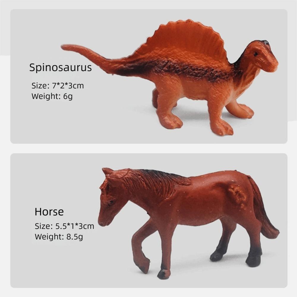 12PCS Multicolor Mini Dinosaur Action Figure Mini Realistic Model Safari Animal Toys  Early Learning