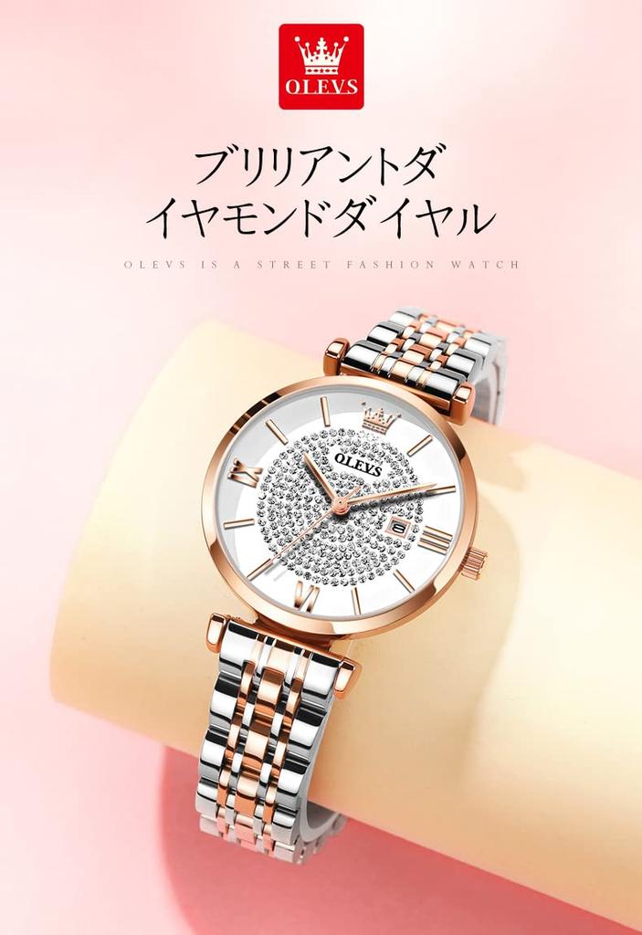 Quartz Simple Stainless Steel OLEVS Gift Box Perfect for Day Gift Women's Bracelet/Necklace Watch, Cute, Stylish, Waterproof, Casual, Dial,