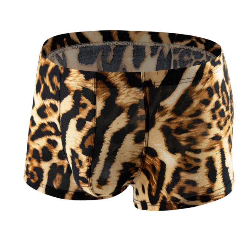 Herren Leopardendruck Atmungsaktive Boxershorts B23-1