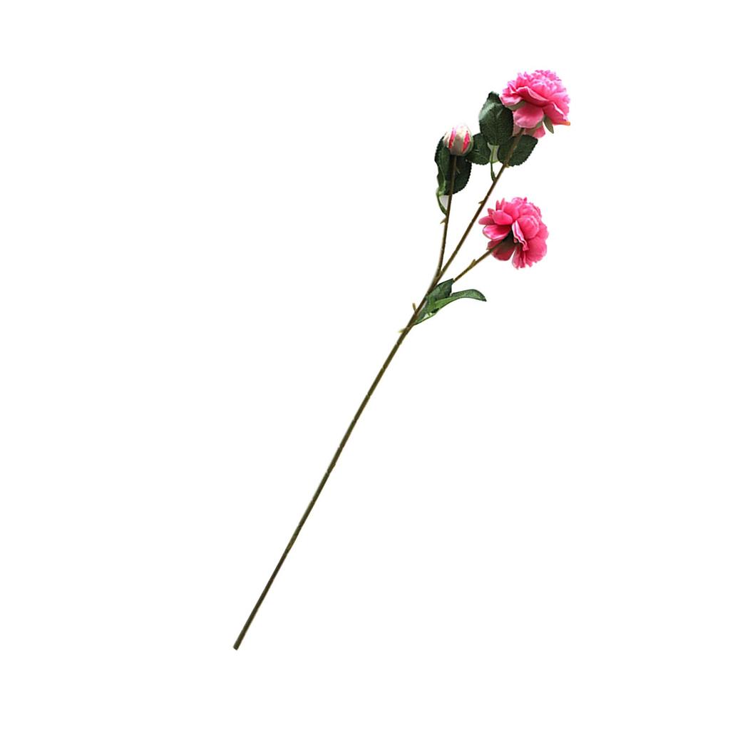 Simulated 3 Hded Peony Decoration Rlistic Artificial Peony Branch for Wedding
