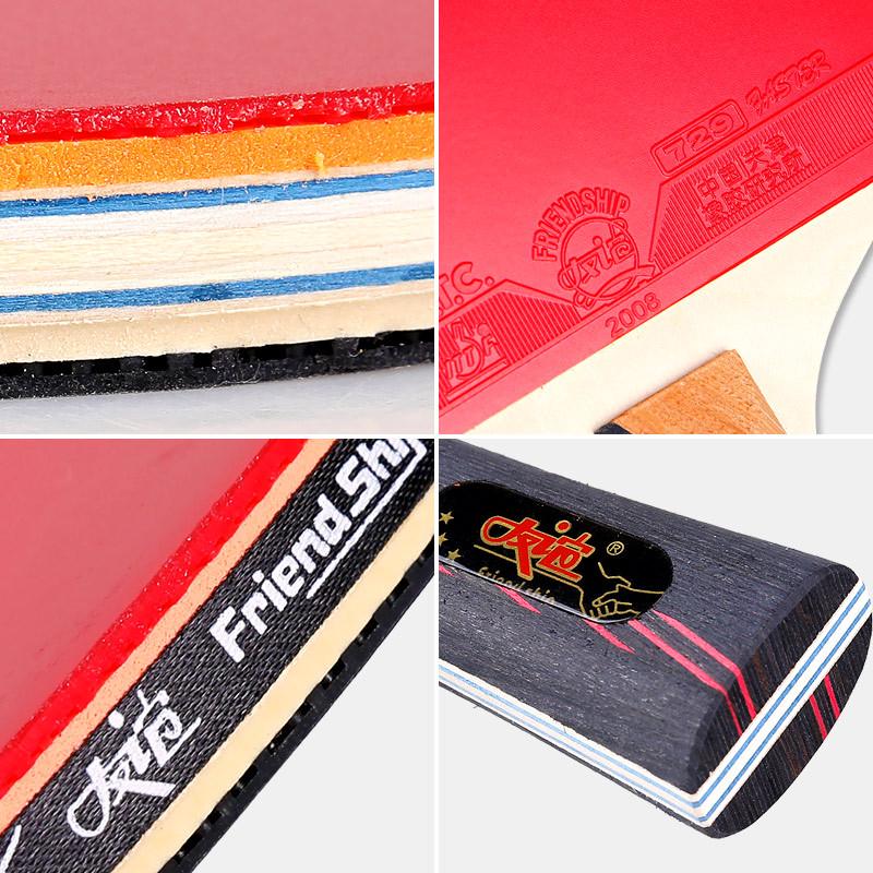 Friendship 729 Table Tennis Racket Set: 3-Star and 4-Star Professional Grade, Includes Two Rackets for Children and Students.