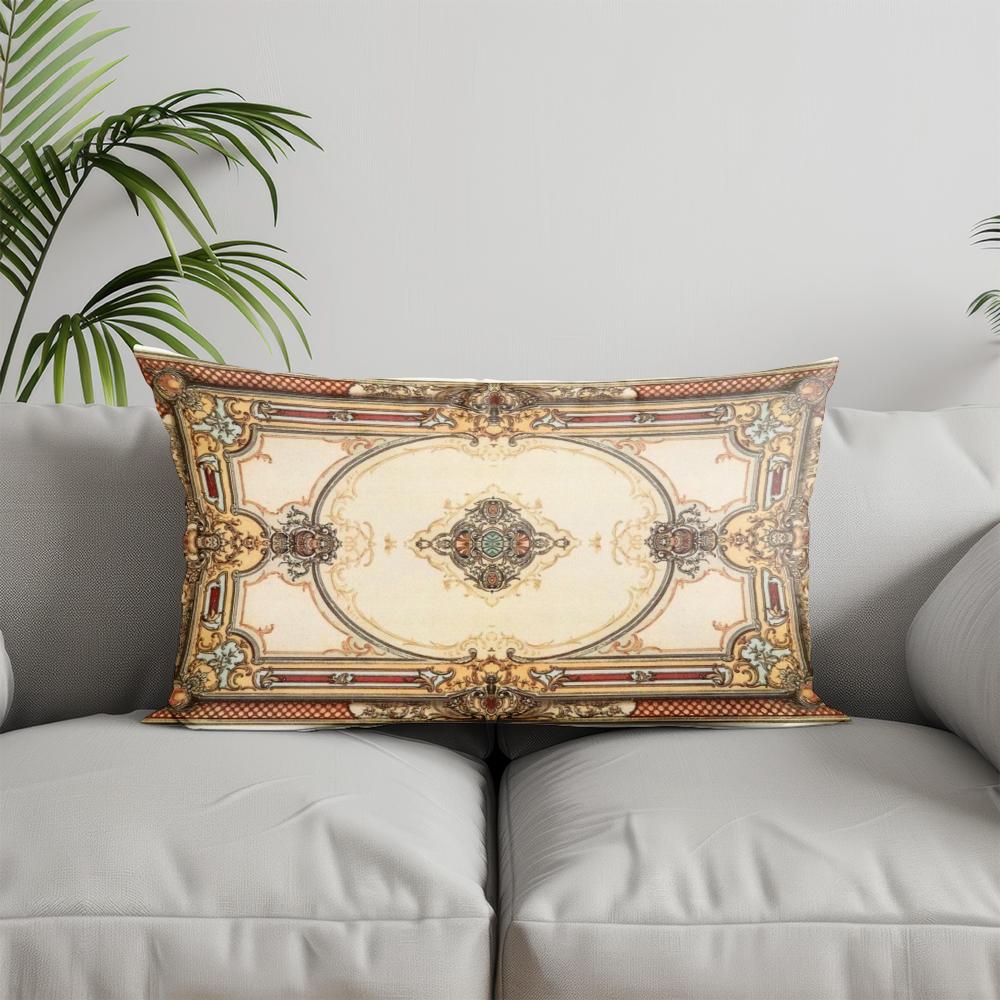 Home Decor Oriental Pattern Rectangle Pillowcase Suitable For Sofa Bedroom Car Pillow Cover Cushion Rectangular Back Cushion