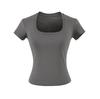 U-neck short-sleeved T-shirt women's summer new American Spice Girls storm point design sense slim and thin bottoming top