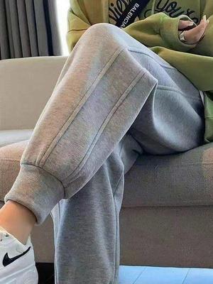 Pantaloni della tuta casual da donna a gamba larga foderati in pile - Autunno/Inverno 2025