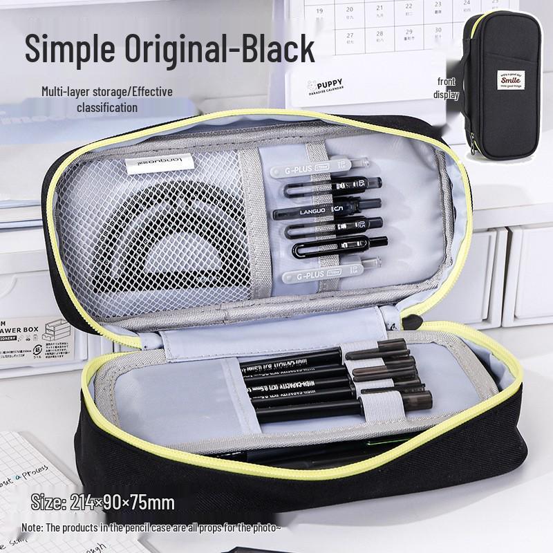 Large Capacity Blue Transparent Ita Pencil Case - Stylish and Functional for Students