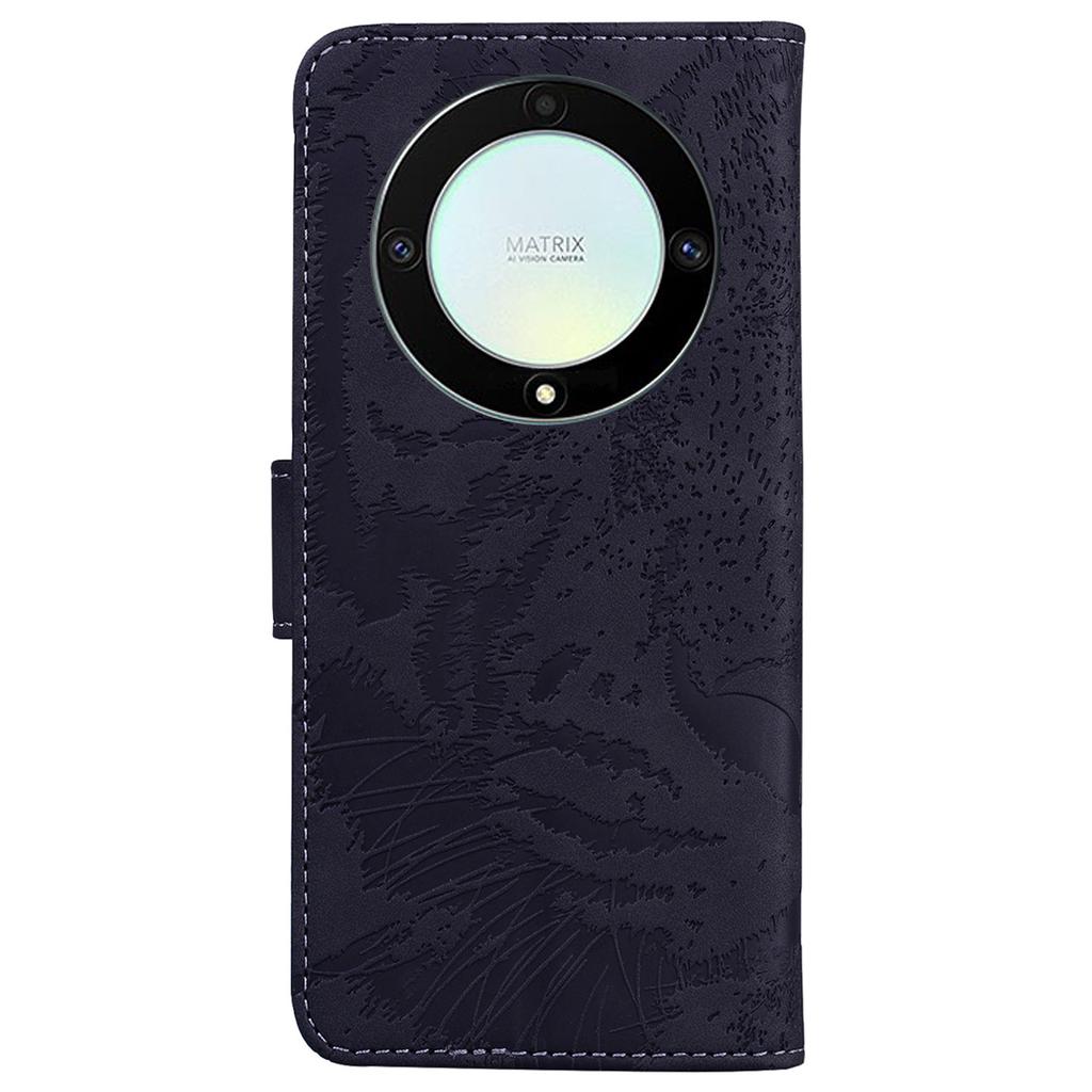 Flip Wallet Case for Honor X40 5G/X9a 5G/Magic5 Lite 5G,PU Leather Tiger Pattern Imprinted Stand Phone Cover