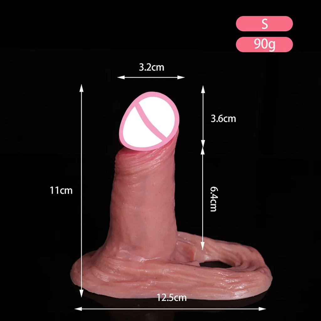Sexual Tools Reusable Condom Cock Sleeve Soft Silicone Condom Enlargement Penis Sleeve Realistic Penis Extender Sex Toy for Men