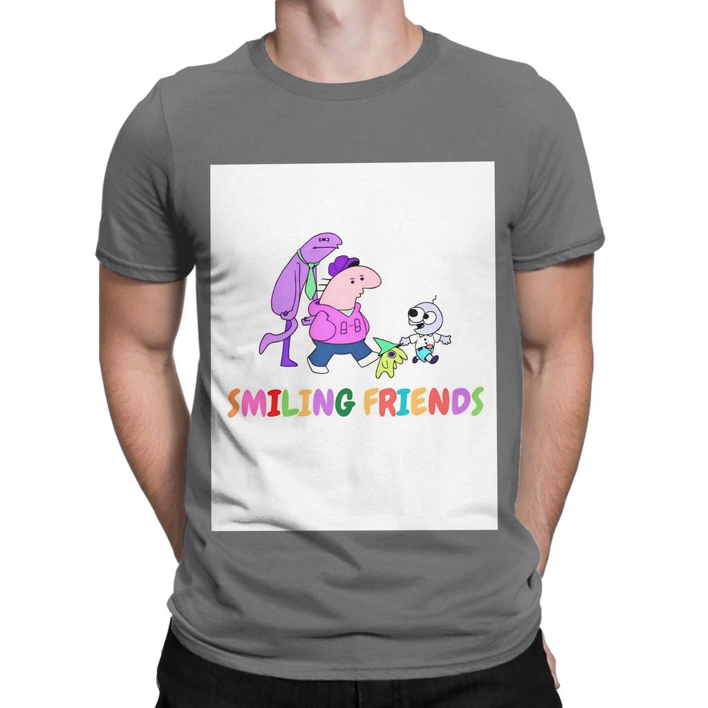 Smiling Friends Gleb Funny Graphic 100 Cotton TShirt Smiling Friends Season 2 Tops Tees For Unisex