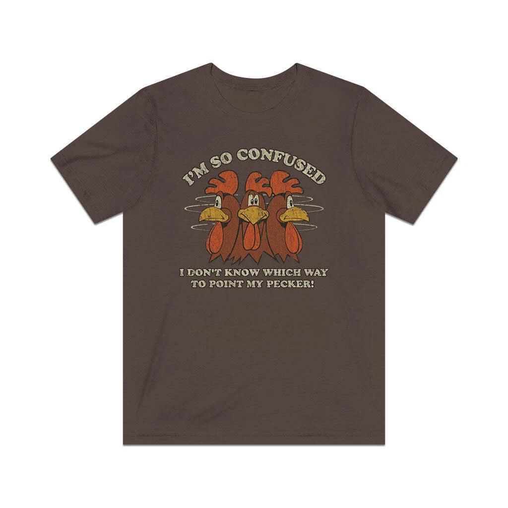 I Don t Know Which Way to Point My Pecker 1976 Vintage Men s T shirt 3XL