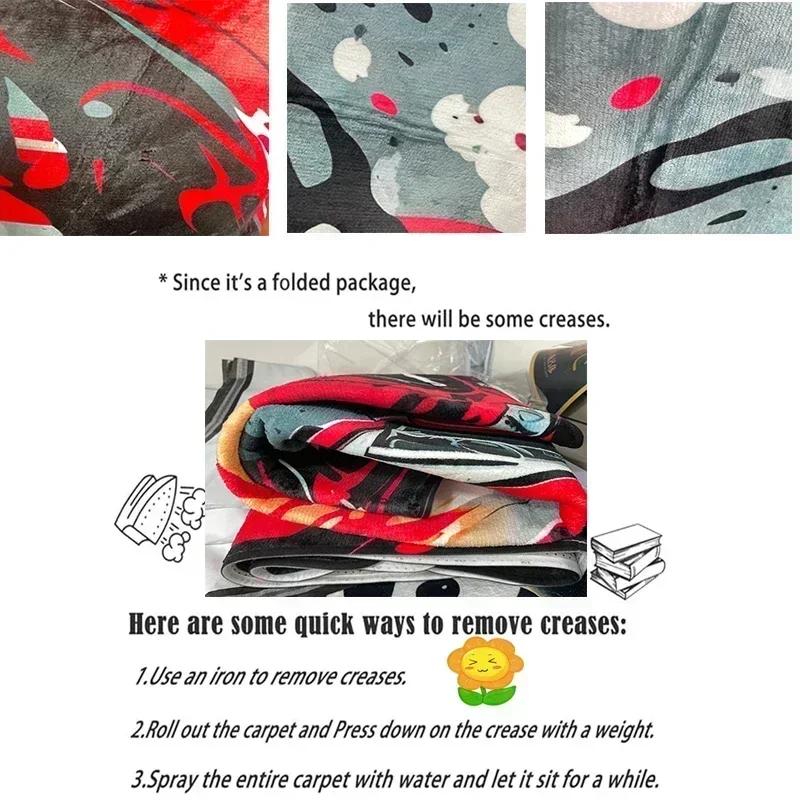 Modern Simple Area Rug for Home Living Room Color Graffiti Carpet Bedroom Rugs Non-slip Flannel Rug Machine Washable Doormat