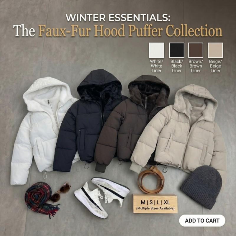 Womens Short Puffer Jacket 2026 Winter Hooded Cotton-Padded Coat Korean Style Casual Warm Outerwear