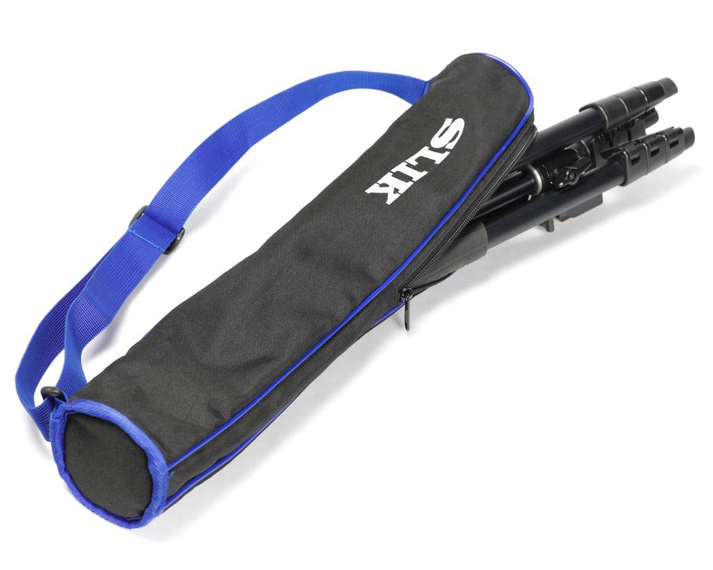 SLIK Airy L100 WQ Tripod with Double Quick Shoe Lever and Reversible Legs Set, Aluminum, 4-Section, Lock, Free-Mount Head, (Product Number 107249)