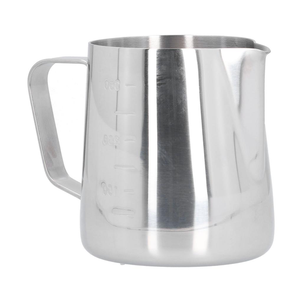 400ml Stainless Steel Frothing Cup Pointed Spout Coffee Art Pitcher Milk Steaming Jug with Scale
