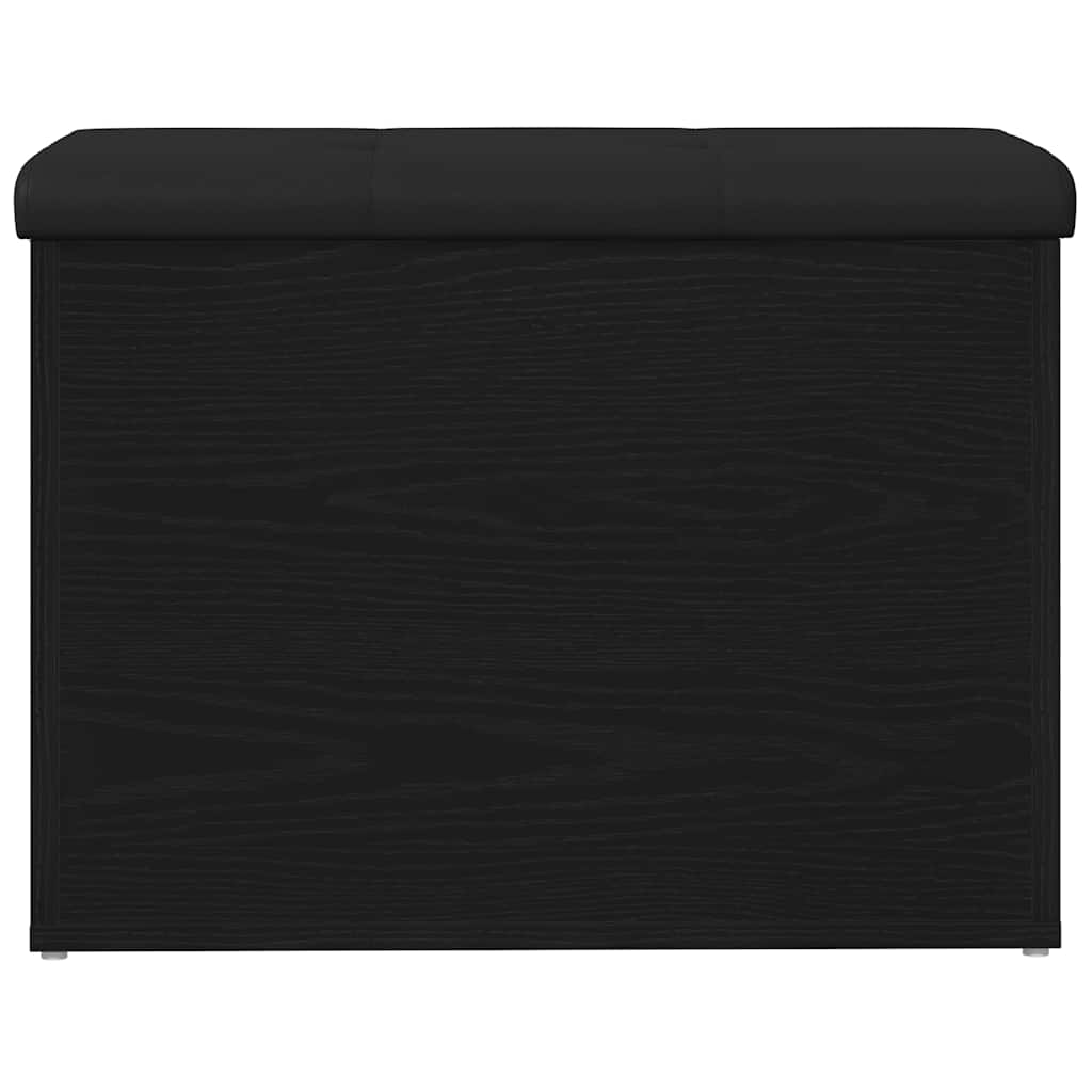 Storage Bench in Black Oak Look 62 x 42 x 45 cm