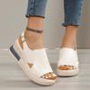 2026 Summer Wedge Platform Sandals Fashion Retro Rome Beach Shoes Ladies Casual Peep Toe Soft Comfortable Sandalias Size 36-42