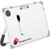 Eduway Magnetic Dry Erase 1X1.5 Feet White Board With Stand | Standing Whiteboard | Table Top With Paper Clip For Study,