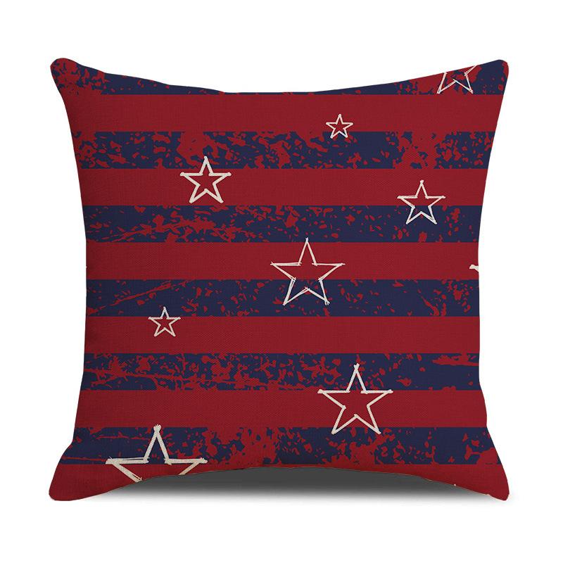 Linen Date Letter Flag Pillow Cover Car Pillow Office Nap Pillow