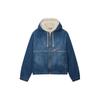 Stussy Holiday Collection FW23 Work Jacket Denim Sherpa Unisex Jacket Blue 115725