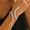 Vintage Metal Jewelry Set Snake Design Arm Cuffs Necklace Rings Gift for Woman Friend