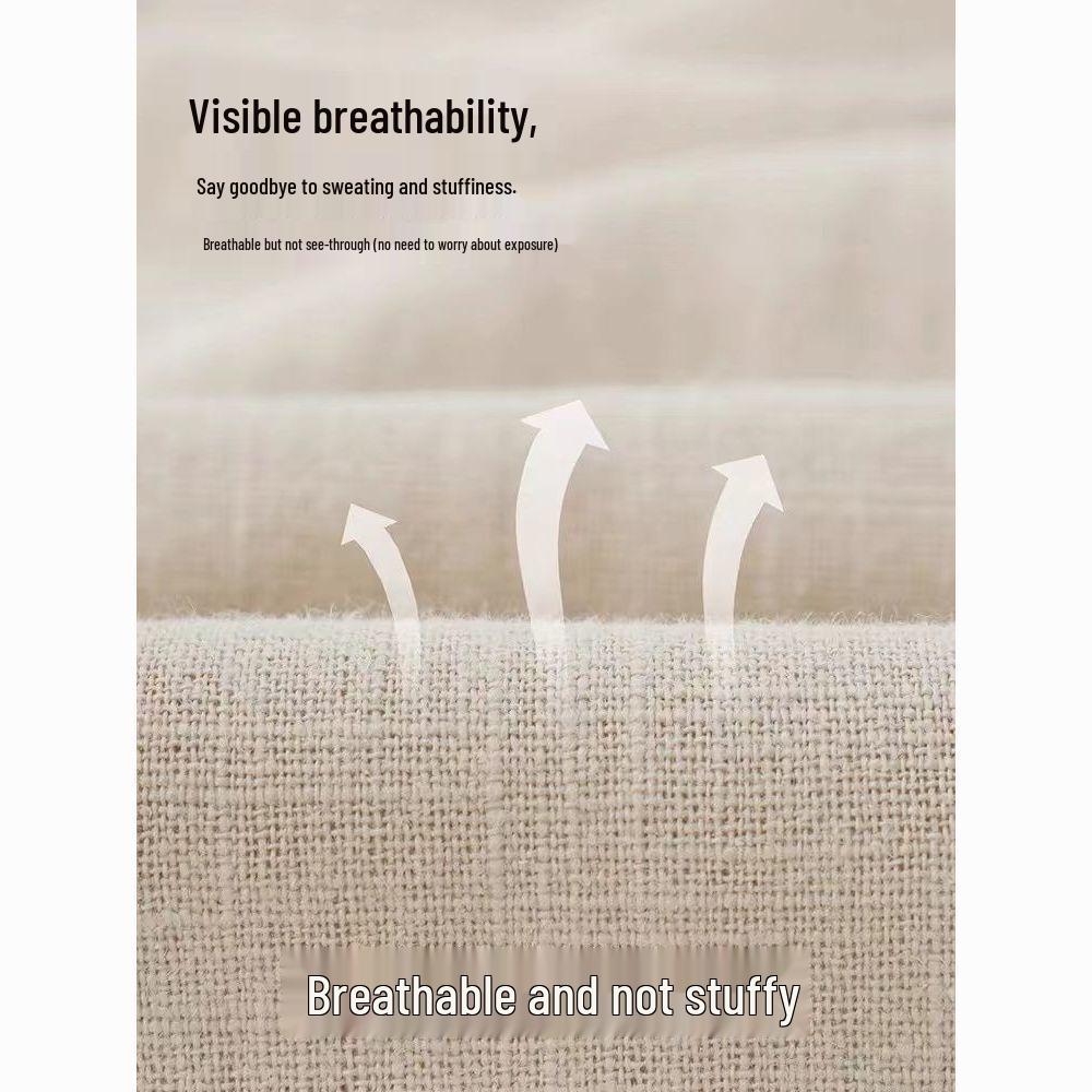 Men's High-Quality Summer Linen Pants - Thin, Loose, Straight-Leg Cotton Ramie Casual Trousers